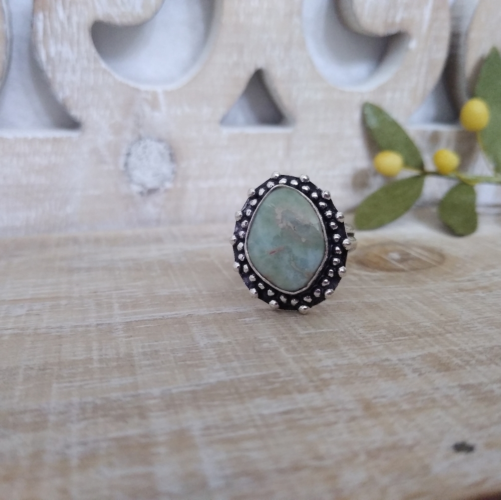 LARIMAR SILVER STONE RING NWOT